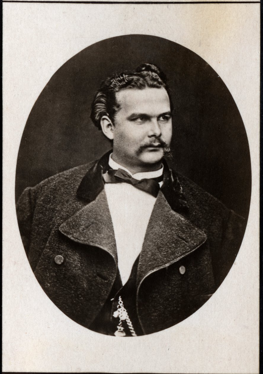 Portræt af Ludwig II af Bayern (1845-1886), konge af Bayern. af French Photographer