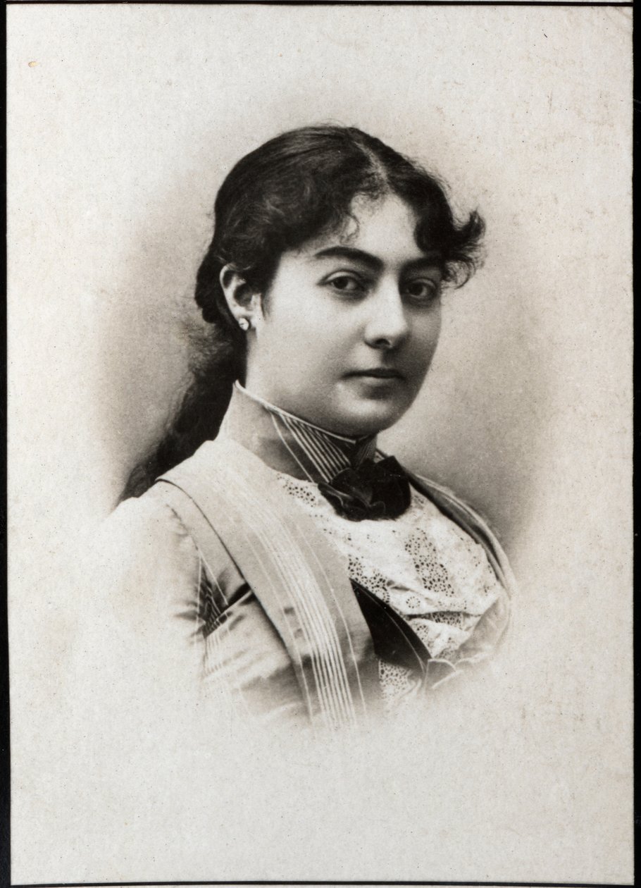 Portræt af Natalie af Serbien (1859-1941), dronning af Serbien. af French Photographer