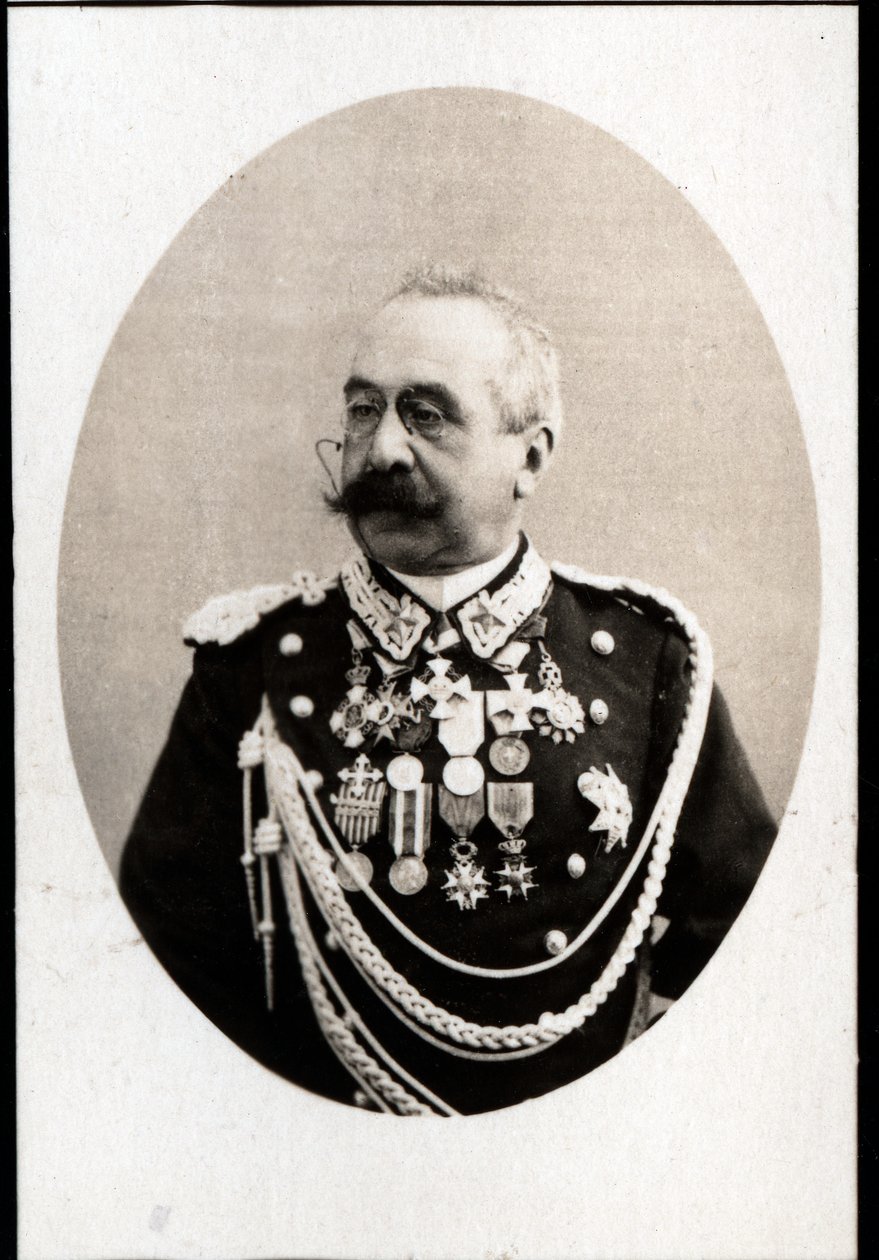 Portræt af Oreste Baratieri (1841-1901), italiensk general. af French Photographer