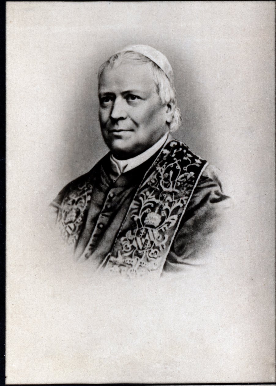 Portræt af pave Pius IX (Tærte IX) (1792-1878). af French Photographer