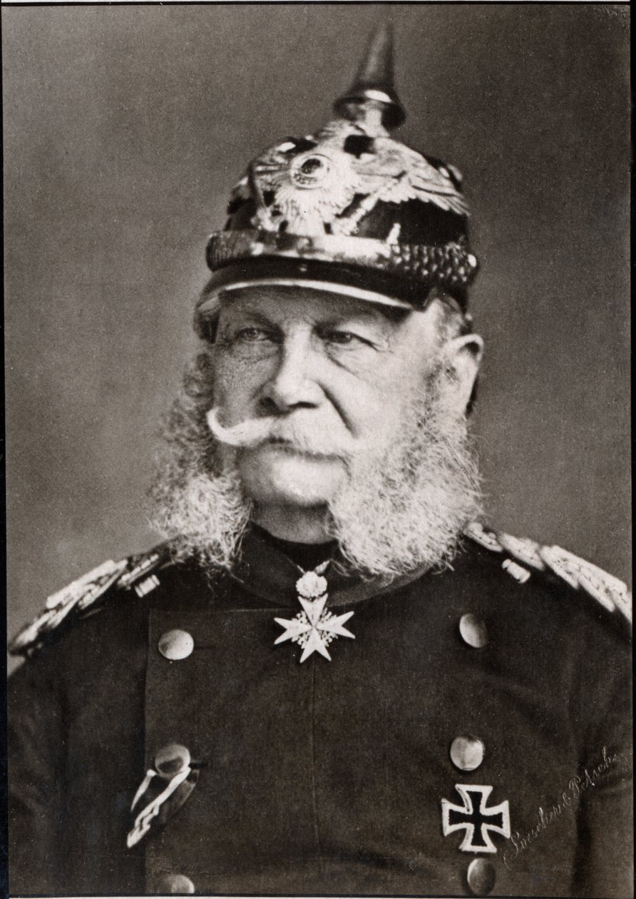 Portræt af William I (1797-1888), tysk kejser. af French Photographer