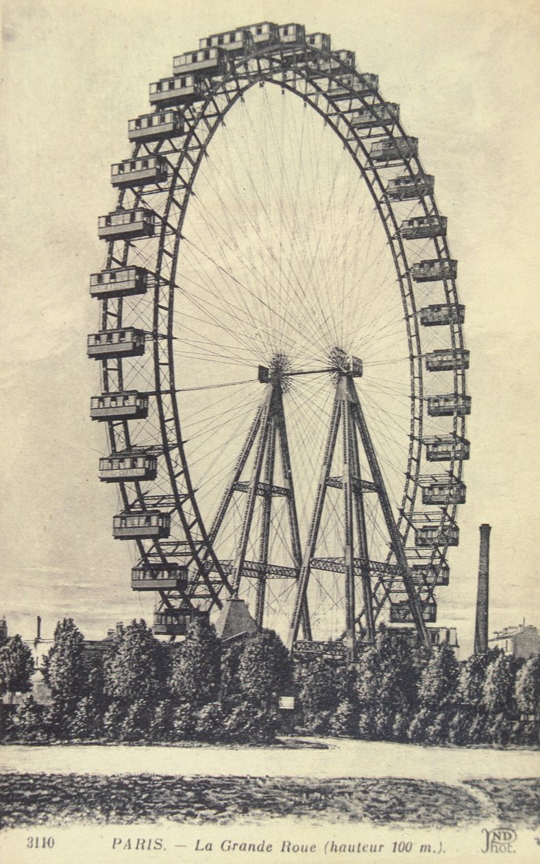 Det store hjul på Paris Exposition Universelle, 1900 af French Photographer