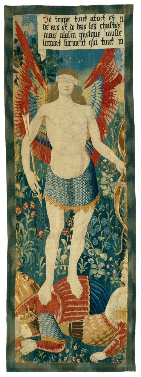 Eros Triumphant, 1500-20 (uld og silke) af French School