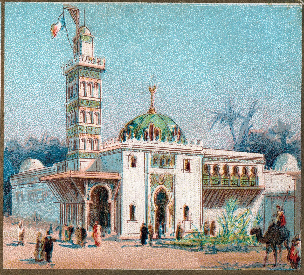 Paris. Verdensudstilling fra 1889: Den arabiske moske. af French School