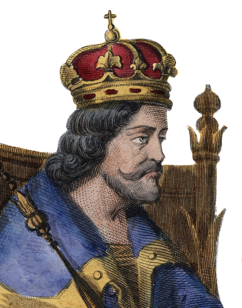 Portræt af Charles I af Napoli (Charles of Anjou) (1227-1285), konge af Sicilien. af French School