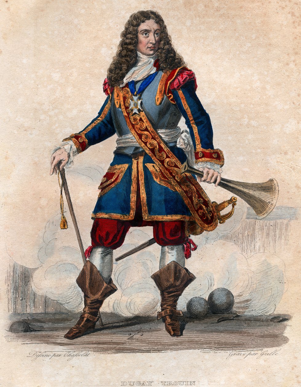 Portræt af Rene Duguay Trouin (Rene Trouin du Gue kaldet) (1673-1736), fransk korsar. af French School