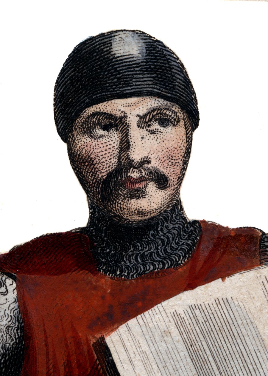 Portræt af Robert IV den Stærke (Rutpert) (ca. 815-866), greve af Orleans. af French School