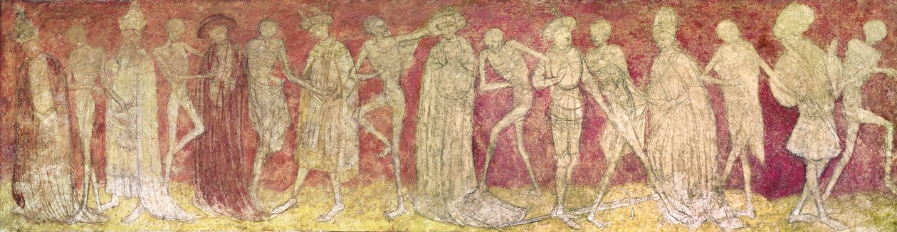Dødedansen, fra koret (tempera på sten) af French School