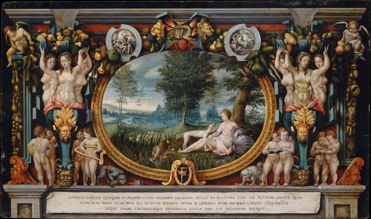 Nymfen af Fontainebleau, ca. 1575-99 af French School