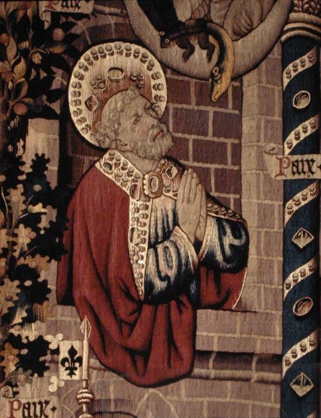 Synet om urene dyr og St. Peter ved bønnen, fra The Life of St. Peter (uldtapet) af French School