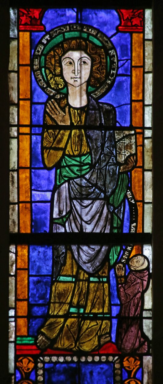 Vindue forestillende Sankt Johannes af French School