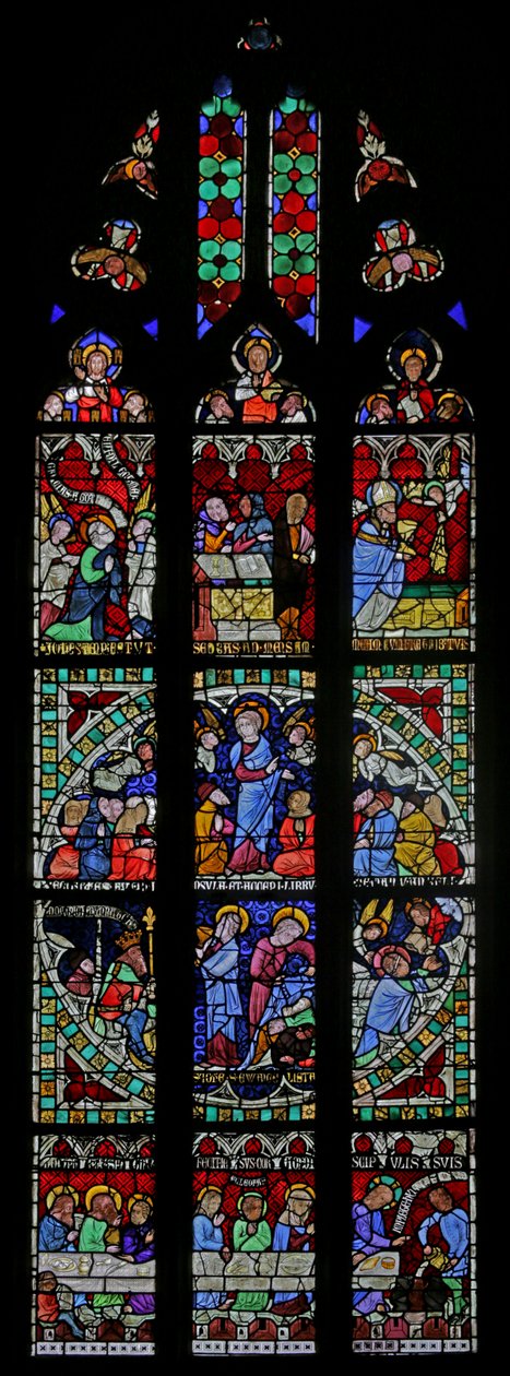 Vindue, der forestiller Saint John-vinduet af French School