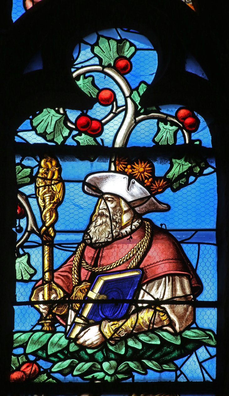 Vindue, der viser Jesses træ (for det meste moderne) af French School