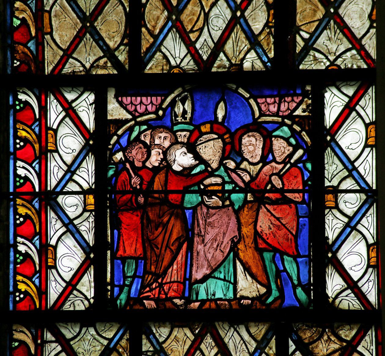 Vindue, der viser Via Crucis af French School