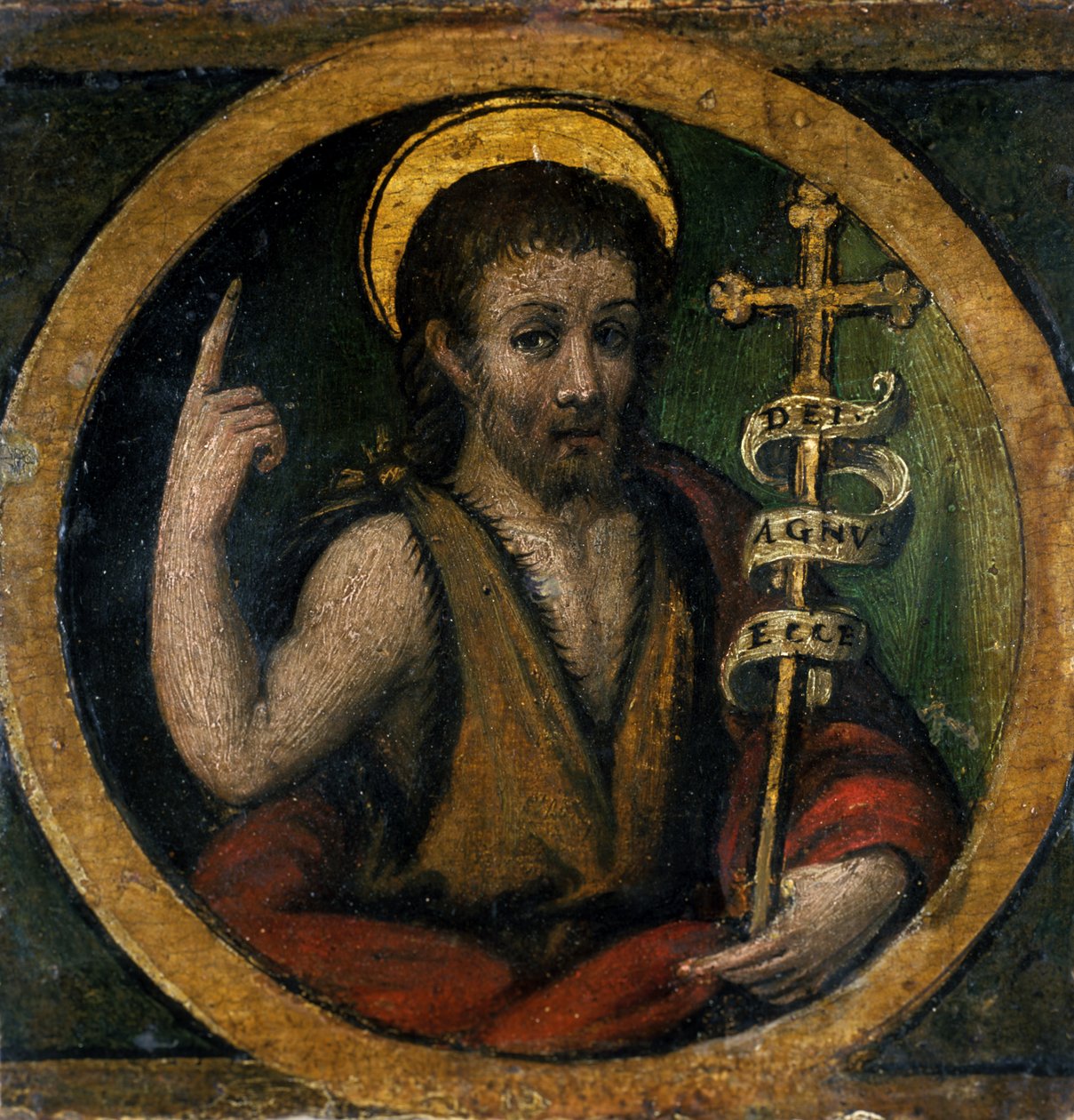 Johannes Døberen (tempera på poppeltræ) af Italian School