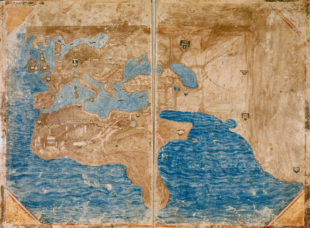 Charts 2v og 3r i Mediceo Atlas (Gaddi 9) af Unknown