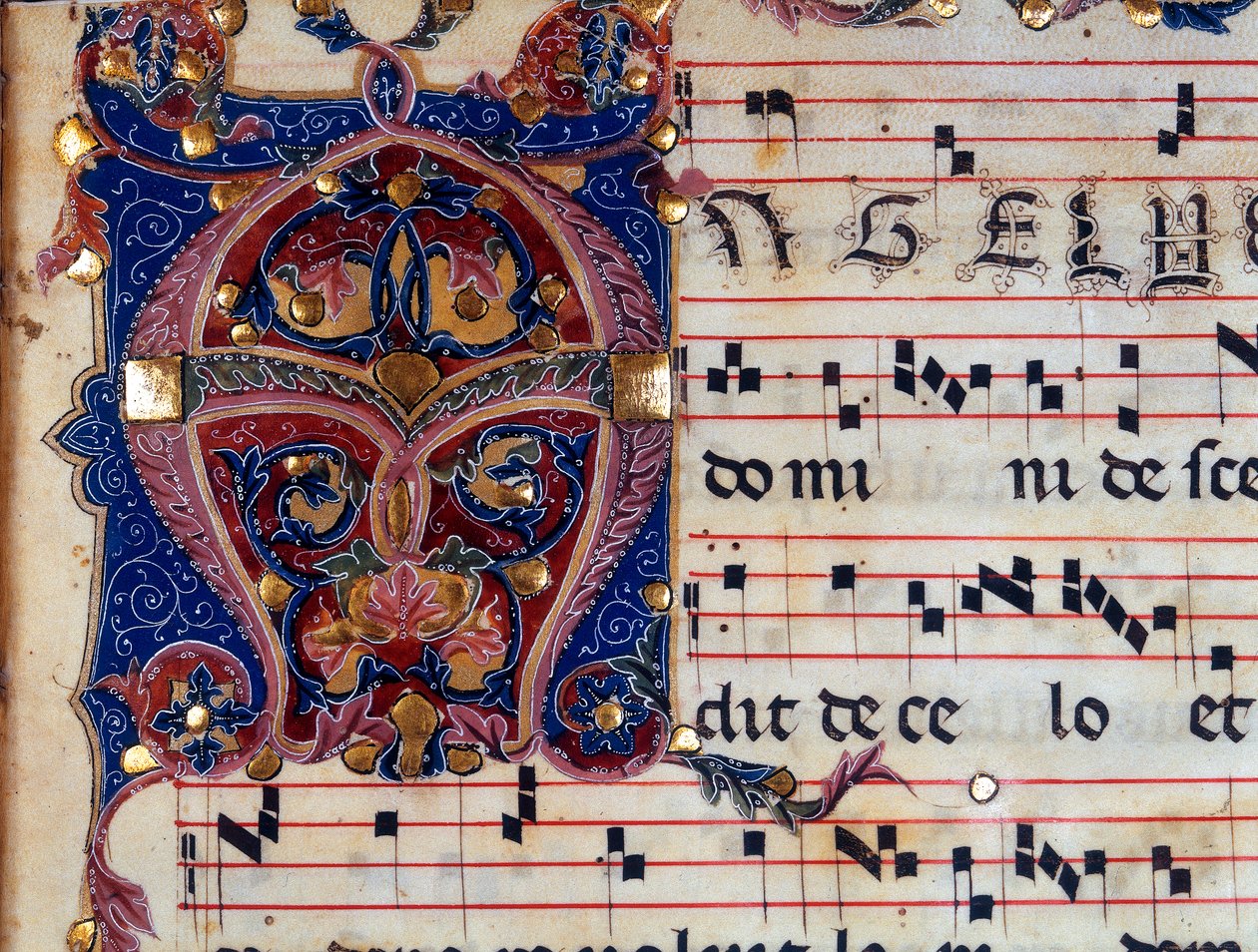 Miniatureside af et korpergament, detalje af Unknown