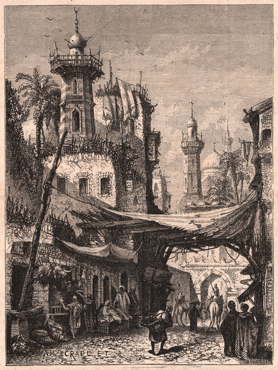 Udsigt over en gade i den gamle del af Kairo, Egypten af Unknown