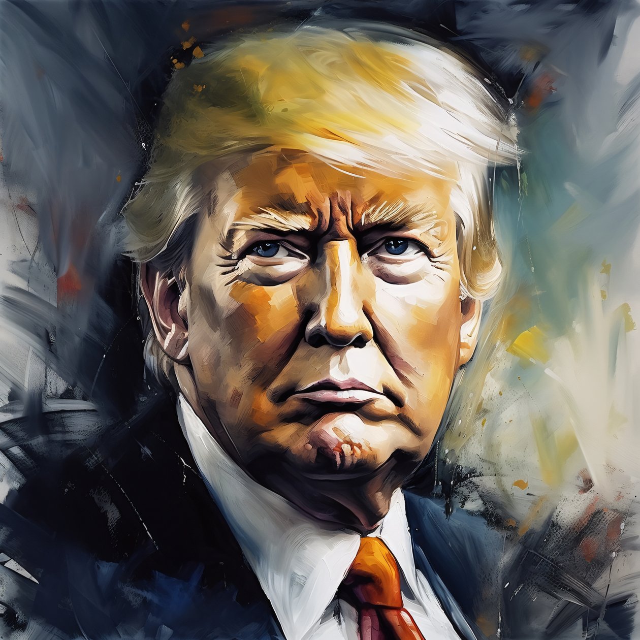 Donald trump-maleri, store plakatkunsttryk, moderne ideer til vægindretning af F. Abderrahim