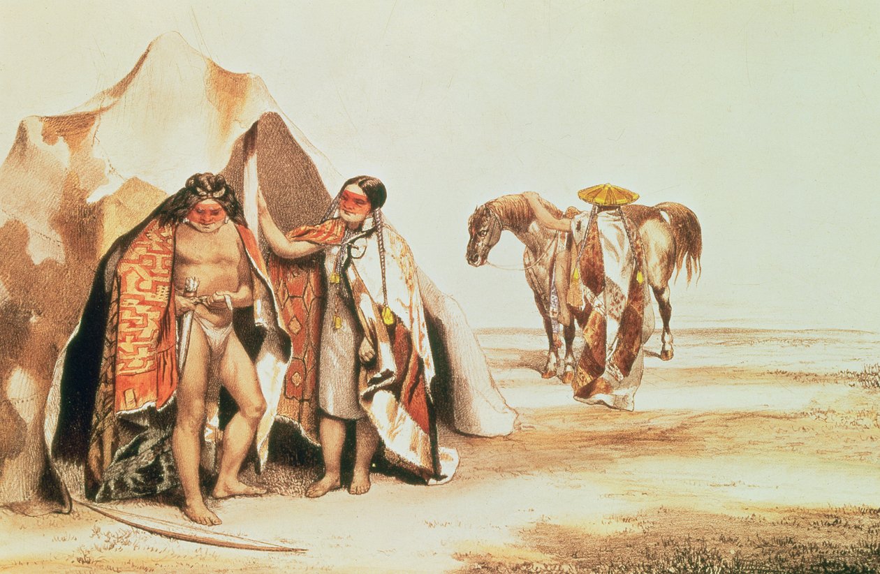 Patagoniske indianere, graveret af Emile Lassalle, ca. 1830 af A. and Lassalle, E. DOrbigny