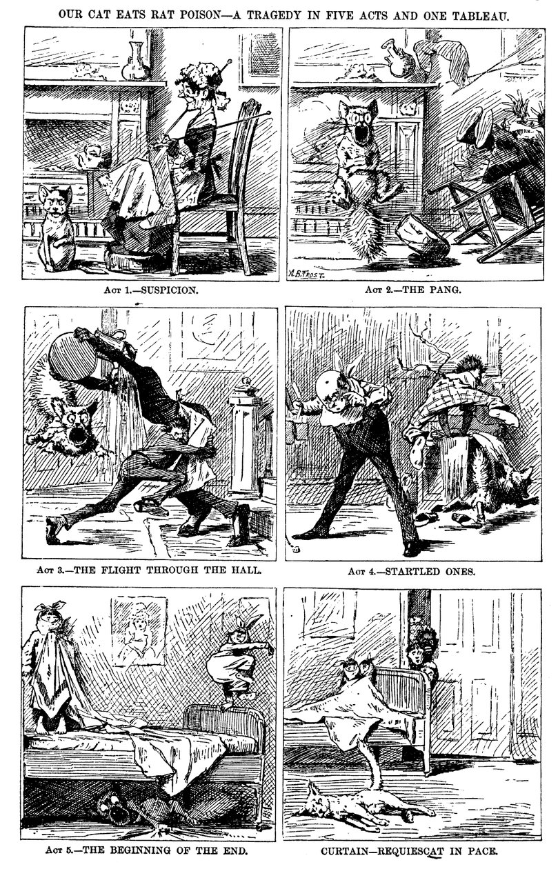 Vores kat spiser rottegift en tragedie i fem akter og et bord. af A. B. Frost