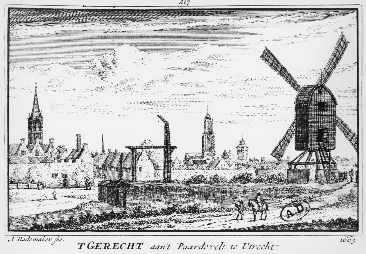 Udsigt over Utrecht (bw foto) af A. Rademaker