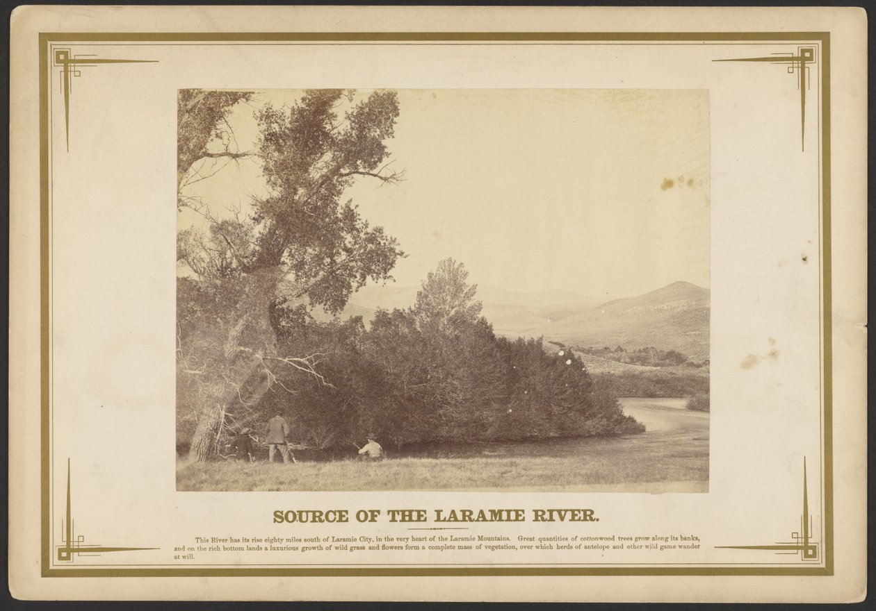 Laramie-flodens udspring. [Wyoming]. af A.J. Russell