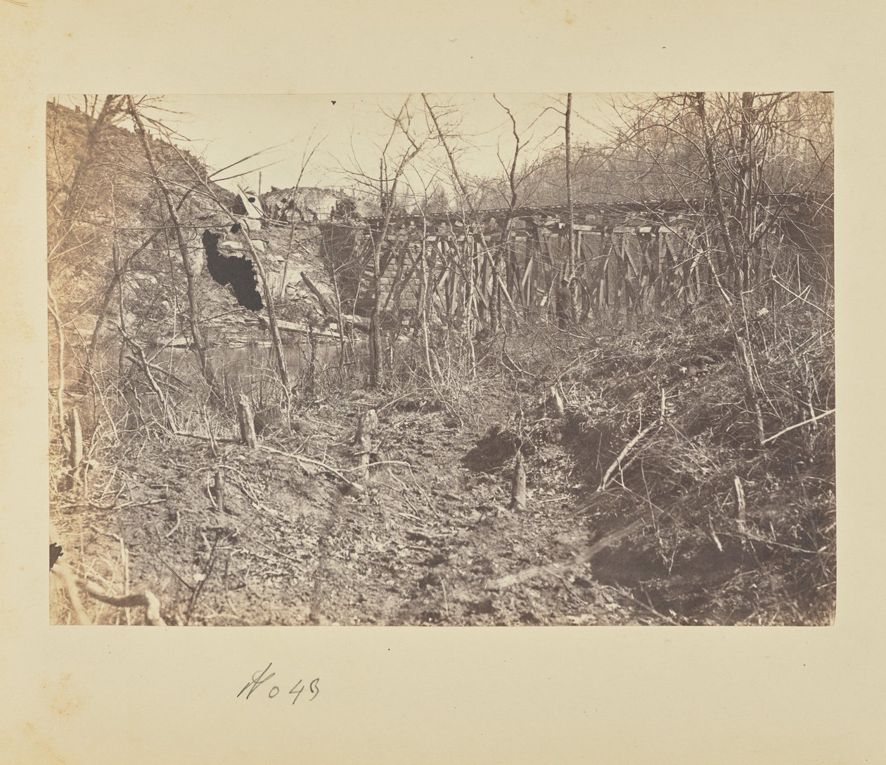 Trestle Bridge over Bull Run af A.J. Russell