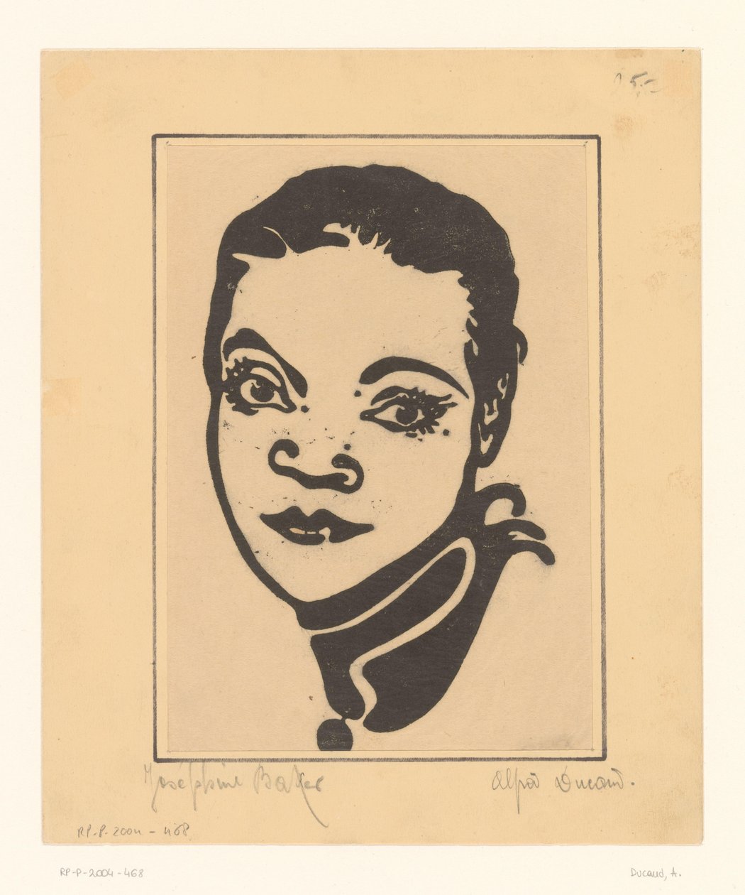 Portræt af Josephine Baker af A. Ducand