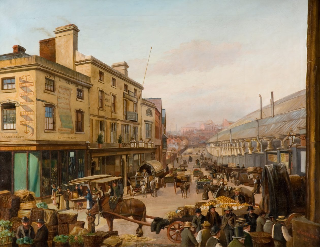 Worcester Street, Birmingham, 1883. af A. Freeman Smith
