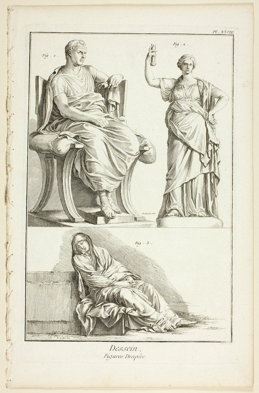 Design: Draperede figurer, fra Encyclopédie af A. J. Defehrt