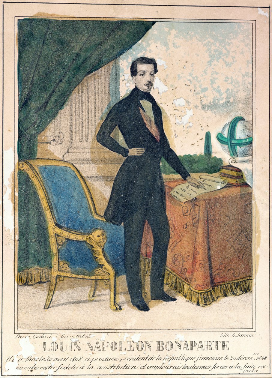 Louis-Napoleon Bonaparte (1808-73) fremtidige Napoleon III, ca. 1849 af A. Jannin