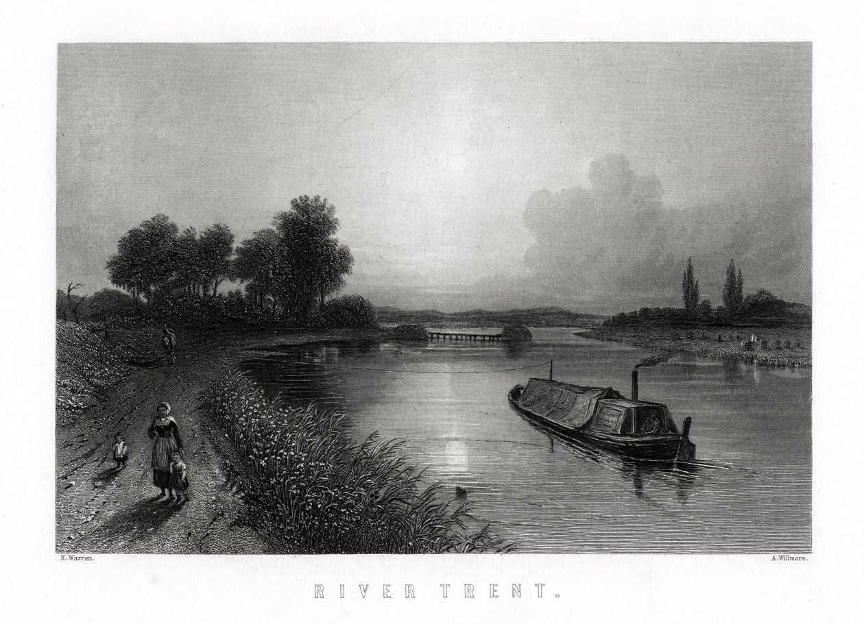 The River Trent, England, 1883. af A. Willmore