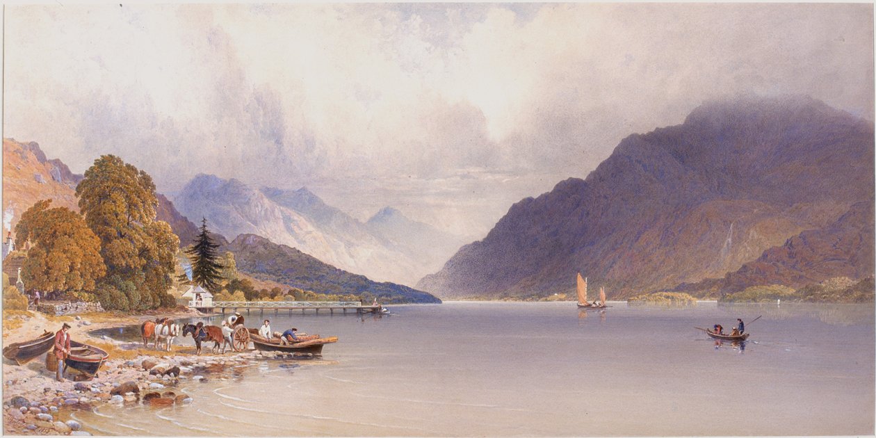 The Pier at Luss, Loch Lomond (kropsfarve) af Aaron Edwin Penley