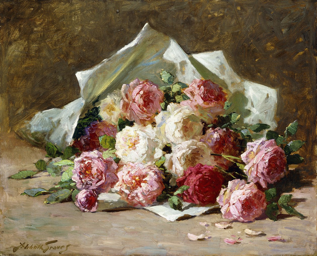 En buket roser af Abbott Fuller Graves