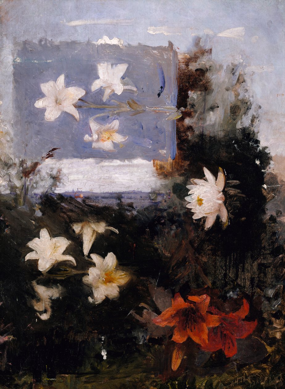 Blomsterstudier, ca. 1886. af Abbott Handerson Thayer