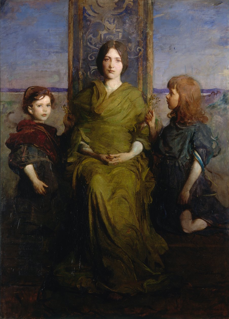 Jomfru på tronen, 1891. af Abbott Handerson Thayer