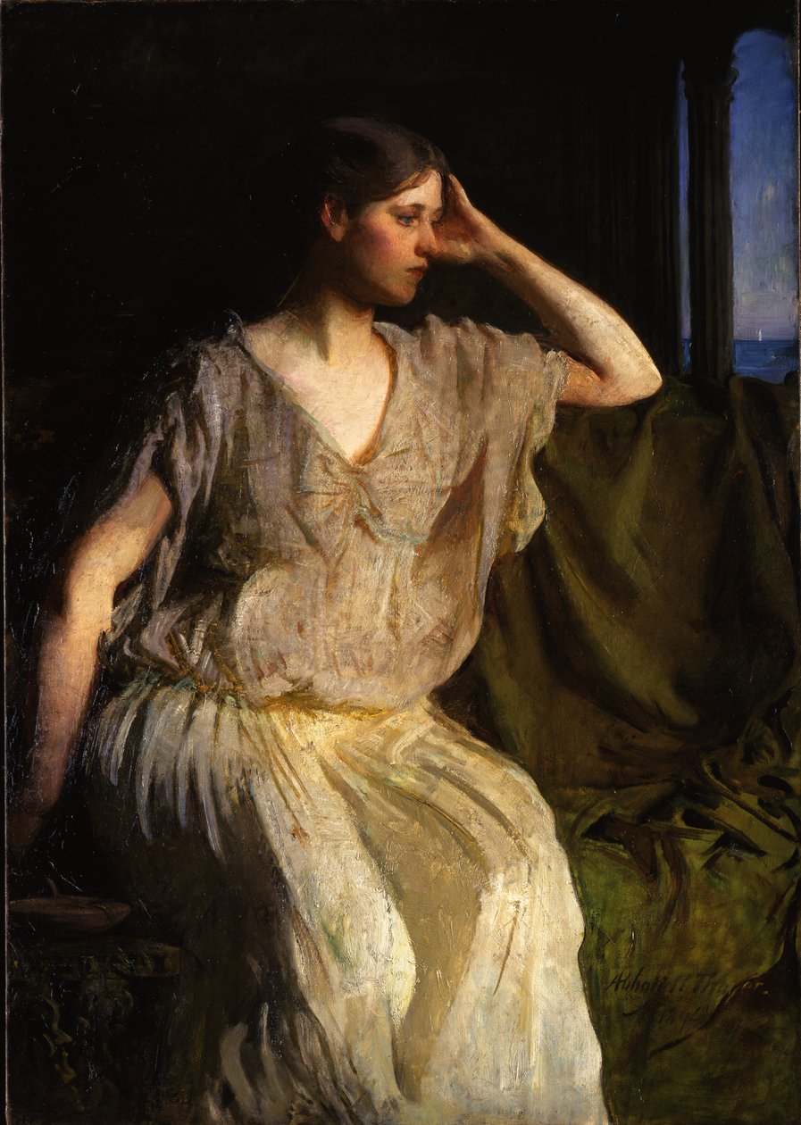 Kvinde i græsk kjole, ca. 1894 af Abbott Handerson Thayer