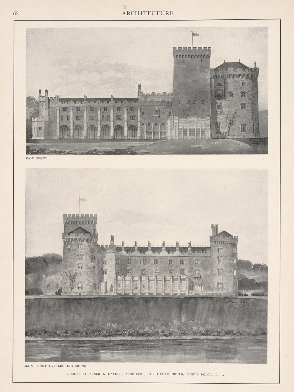 Castle Gould, Hempstead House, 1904 af Abner J. Haydel