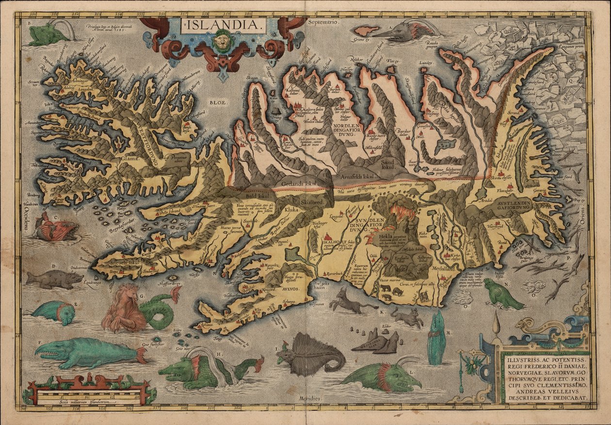 A. Velleius. Island af Abraham Ortelius