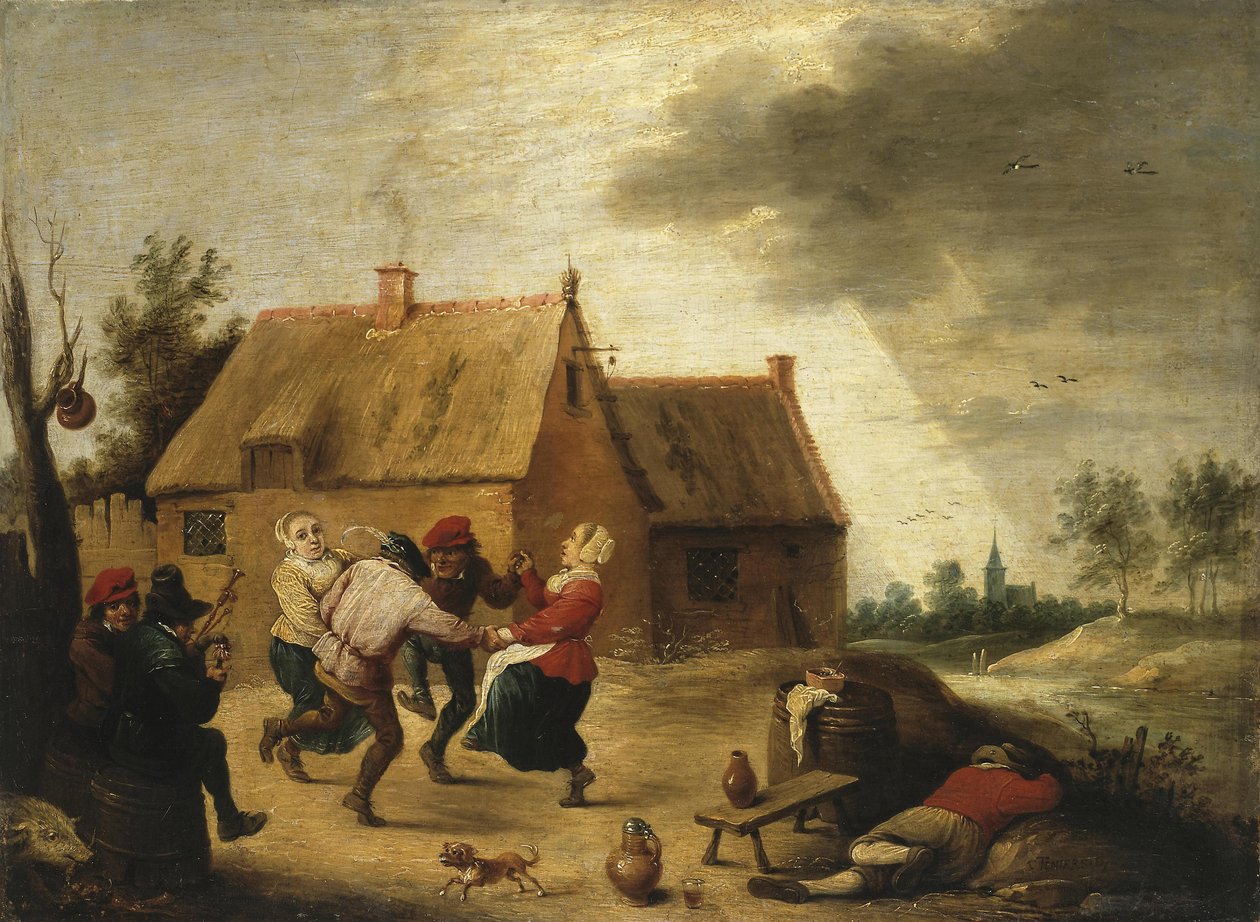 Dansende bønder af Abraham Teniers