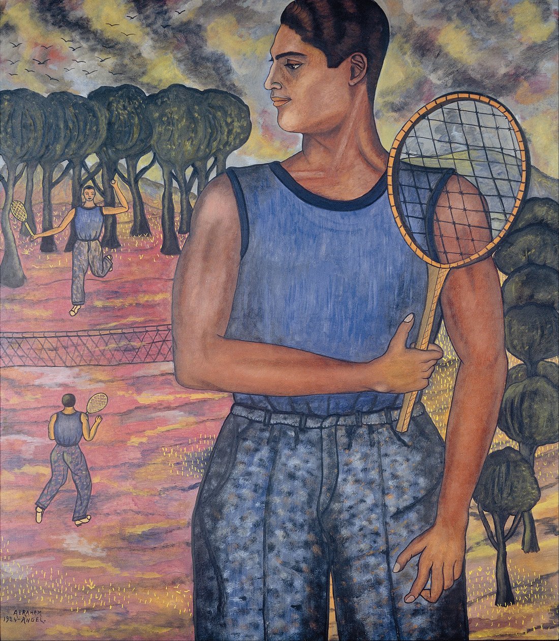 Portræt af Hugo Tilghman (Tennisspilleren) af Abraham Ángel