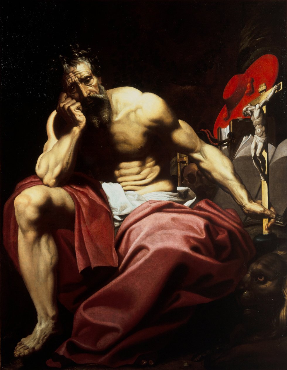 Sankt Hieronymus, ca. 1610 (olie på lærred) af Abraham (attr.to) Janssens