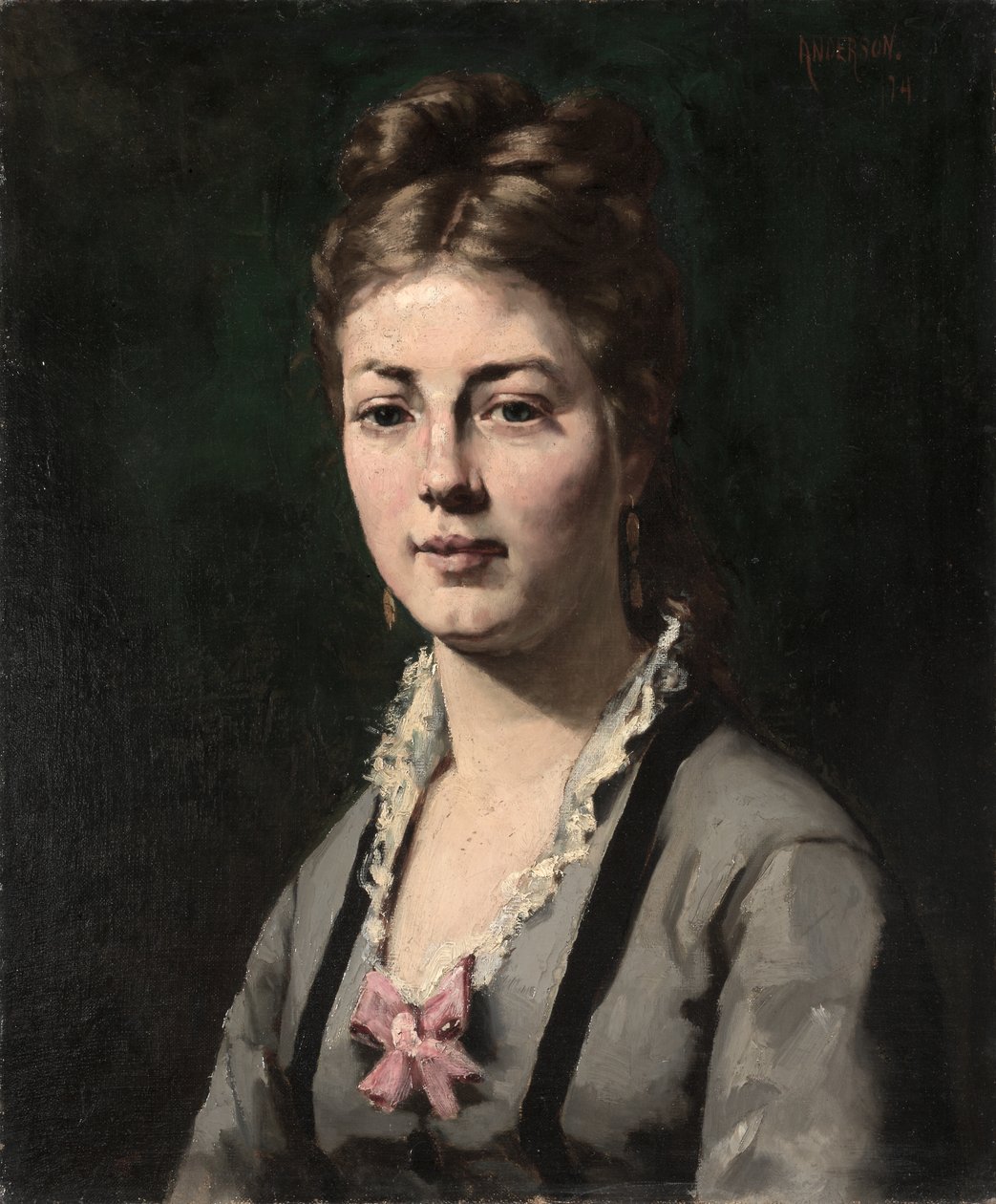Portræt af en kvinde af Abraham Archibald Anderson