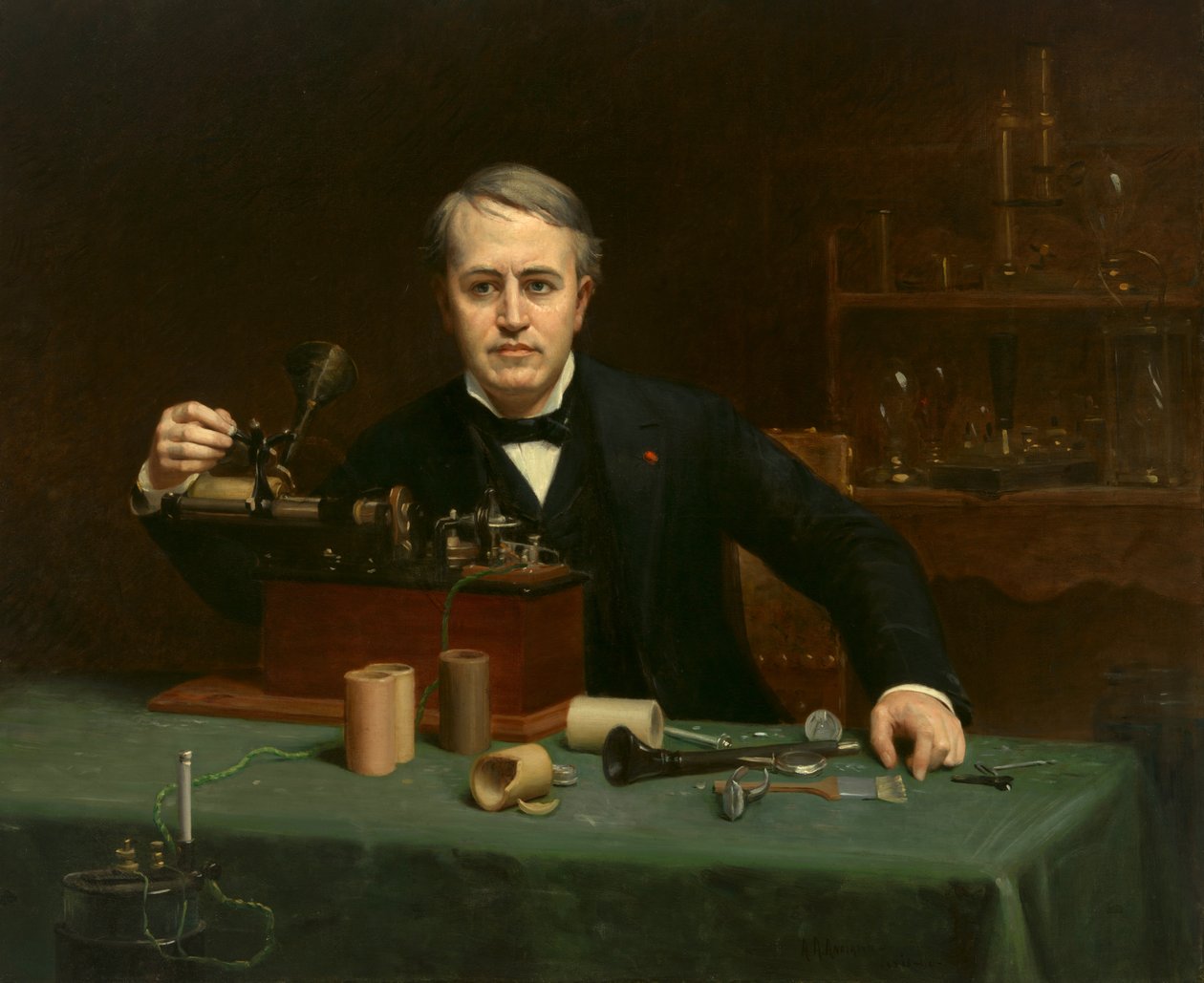 Thomas Alva Edison, 1890. af Abraham Archibald Anderson