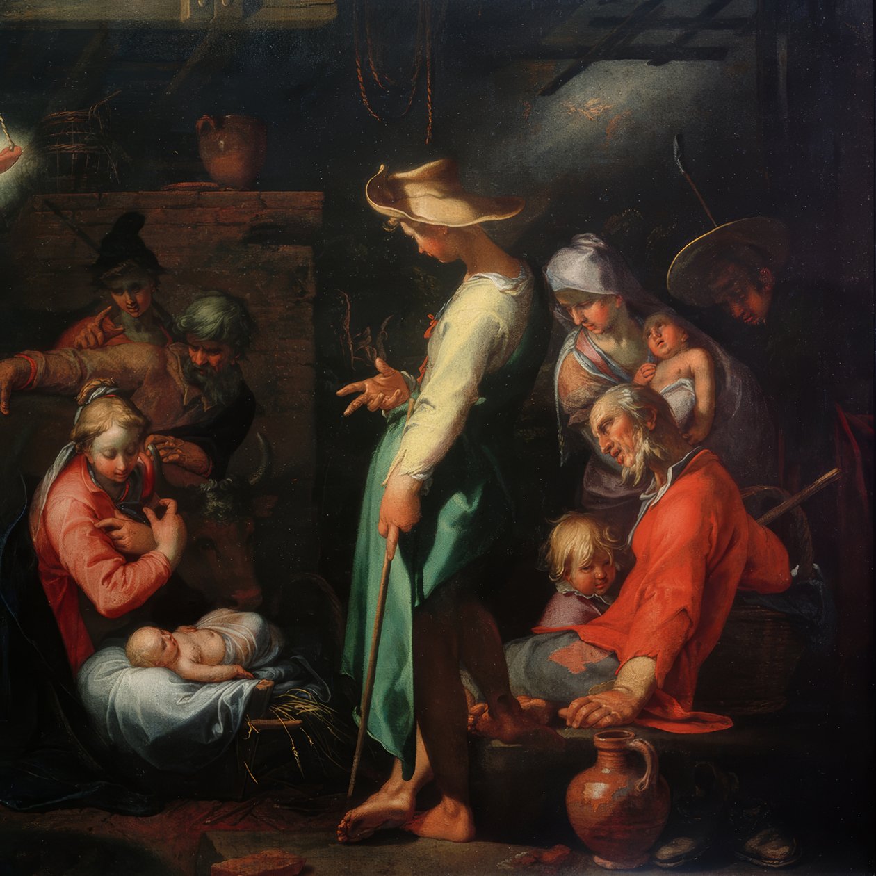 Tilbedelse af hyrderne af Abraham Bloemaert