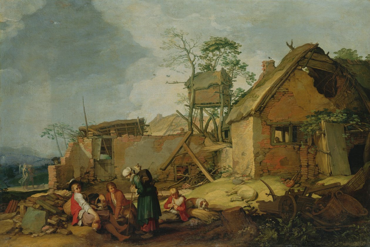 Landskab med gård, 1629 af Abraham Bloemaert