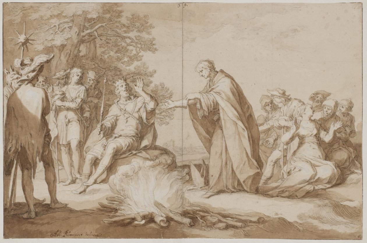 Poppos prøvelse ved ild af Abraham Bloemaert