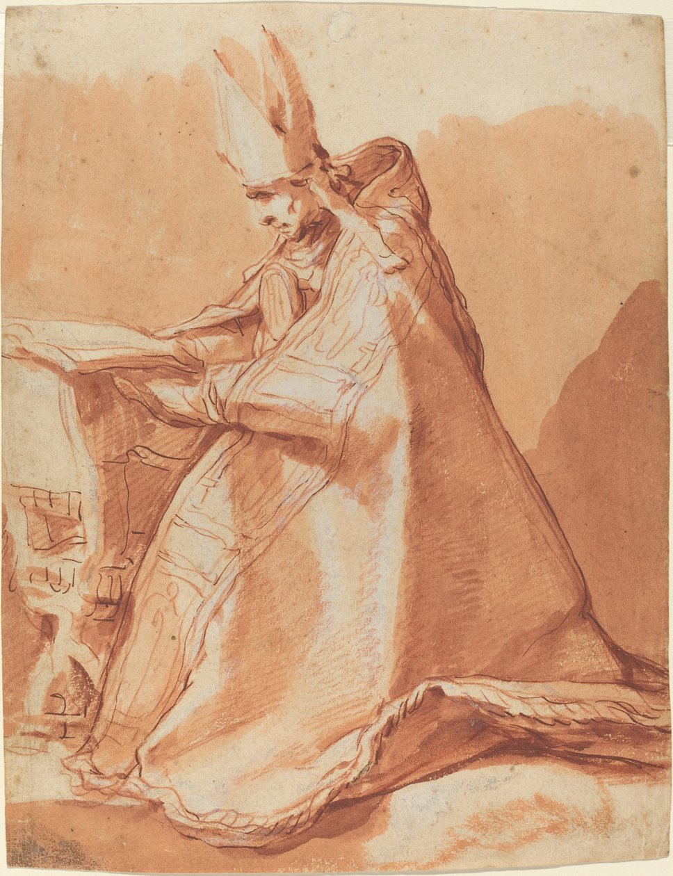 Siddende Biskop af Abraham Bloemaert
