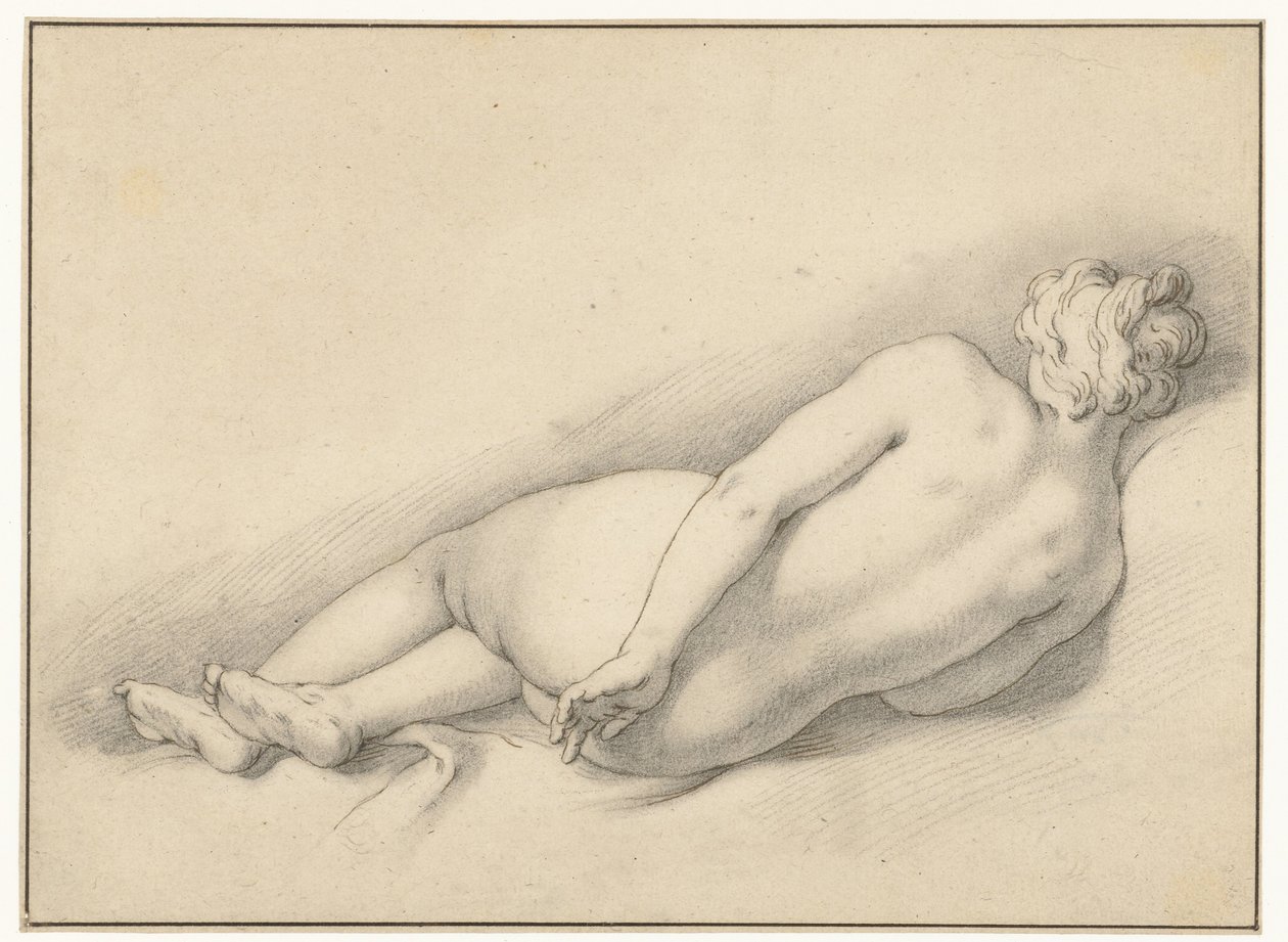 Undersøgelse af en liggende nøgen kvinde af Abraham Bloemaert